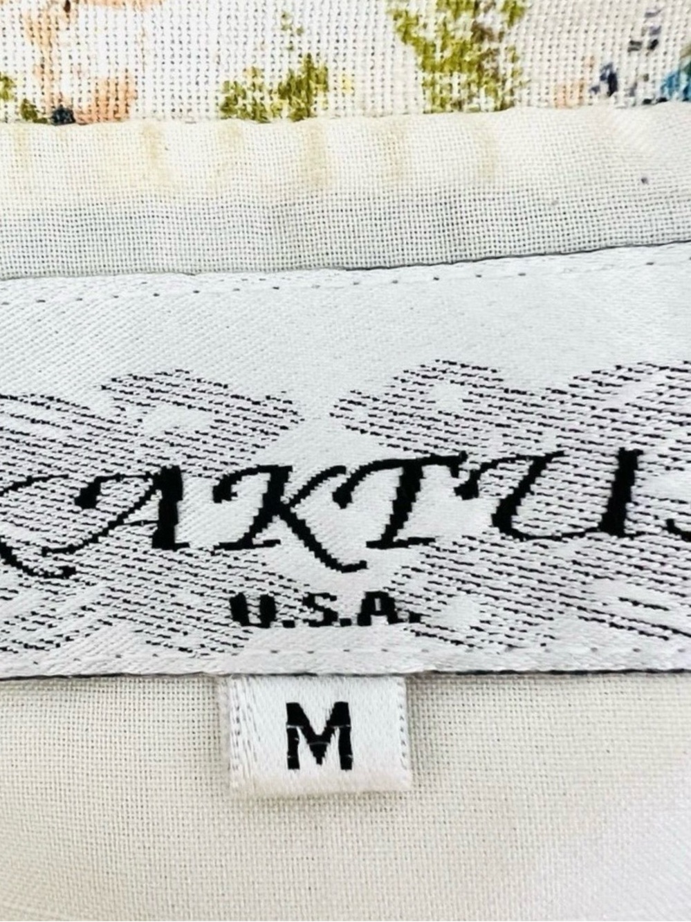 KAKTUS Chagall Theme Print Button-Front Rayon and Linen Jacket - Picture 11 of 14